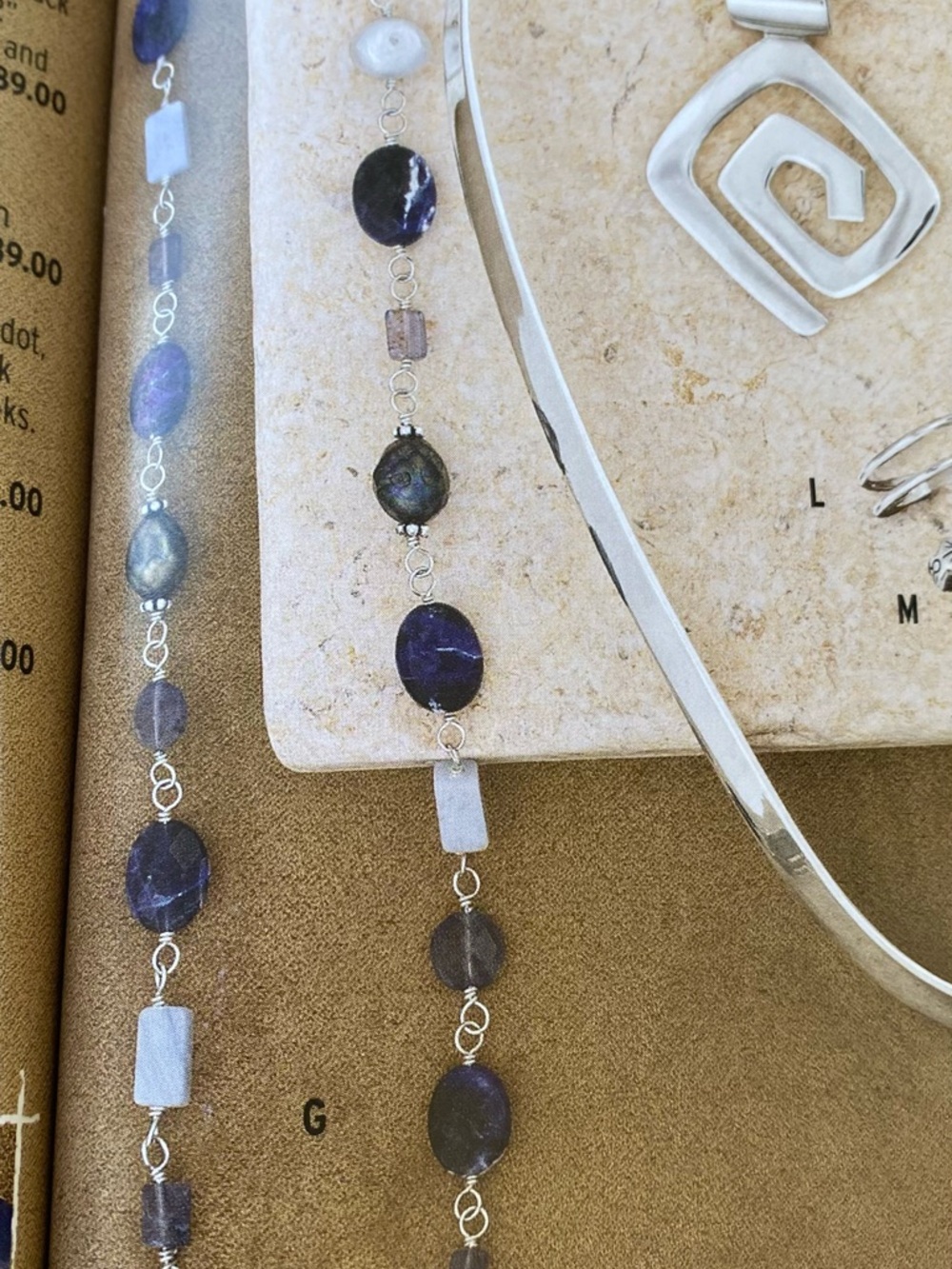 Silpada Blue Lace Pearl and Sodalite Necklace N1308 16” inches - Picture 9 of 9